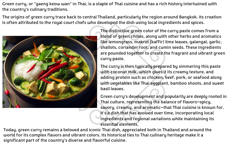 Thai Green Coconut Curry
